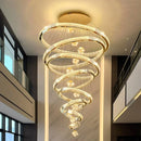 Axyaa Crystal Chandelier for Duplex Architecture Living Room & Stair Lighting