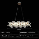 Axyaa Art Carving Bauhinia French Restaurant Glass Pendant Light