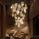 Axyaa Rinkle Suspended Lights Modern Guide Chandelier Stairs Dining Room Designer Lamp