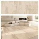 Axyaa Soft Fluffy Cream Style Large Area Carpet for Modern Bedroom Décor
