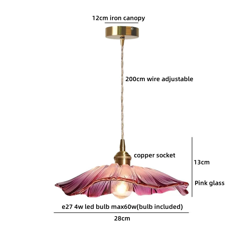 Axyaa Clear Glass Crystal LED Pendant Light for Luxury Home Decor