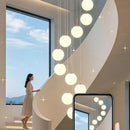Axyaa Crystal Chandelier Stair Pendant Lamp Living Room Lighting