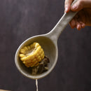 Axyaa Coarse Pottery Spoons: Long-handled Creative Ceramic Tableware Soup Spoons