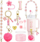 Axyaa Cup Accessories Set: 12PCS for 30oz 40oz Stanley Cup, Straw Cover, Handle Strap, Boot Chain