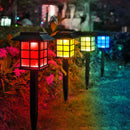 Axyaa RGB Solar Lights for Outdoor Home Yard Garden Waterproof Lighting