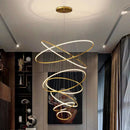 Axyaa Nordic Indoor Lighting: Stair Chandelier, Living Room Bedroom Pendant Lights, Ceiling Light
