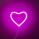 Axyaa Car Window Neon Lights Remote Control Flashing Heart Decorations Neon Party