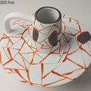 Irregular Ceramic Vase by Axyaa: Abstract Aesthetic Room Decor with Artificial Flowers