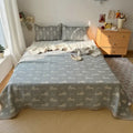 Axyaa Cotton Jacquard Summer Quilt Blanket Set