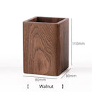 Axyaa Solid Wood Desk Pen Holder - Japanese Style Office Stationery Gift