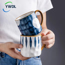 Axya 400ml Ceramic Coffee Mug with Bumpy Surface and Handgrip, Heat-resisting Breakfast Cup