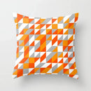 Axyaa Geometric Pattern Print Orange Car Sofa Cushion Cover