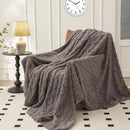 Axyaa Luxe Fleece Blanket: Ultra-Soft Plush Bed Couch Throw Cozy Flannel Air-Conditioning Blanket