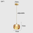 Axyaa Crystal Apple Copper Chandelier Pendant Lighting for Bedroom and Restaurant