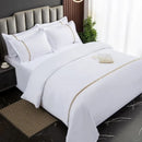 Axyaa Hotel Four-Piece White Quilt Set - 140g Twill Thickened Pure Linen