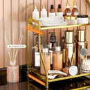 Axyaa 3 Tier Vanity Tray Gold Shelf - Cosmetics & Spice Organizer