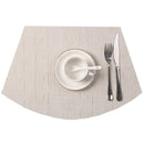 Axyaa Wedge PVC Placemats Set Burgundy Red Wipe Clean Heat-Resistant Table Mats