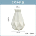 Axyaa White Ceramic-Style Plastic Flower Vase Pot for Home Decoration