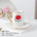 Axyaa Ceramic Rose Cup & Plate Set: Handmade Flower Coffee Cup, Unique Design