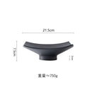 Axyaa Ceramic High-Footed Square Serving Plate for Molecular Cuisine Restaurants