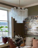 Axyaa Art Deco Glass Tube Chandeliers Luxury Pendant Lamp for Dining Kitchen Island