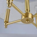 Axyaa Copper Farmhouse Pendant Lamp Modern Hanging Chandelier Light Fixture