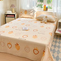 Axyaa Cotton Coarse Cloth Bed Sheet Set, Soft Mat & Quilt - Single/Double, Print, Washable