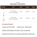 Axyaa Black&Gold Copper Wall Light Sconce Modern Home Decoration Living Dining Bedroom