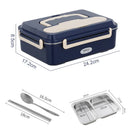 Axyaa Stainless Steel Electric Lunch Box Food Heater for Home & Car