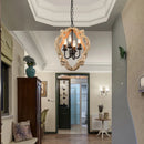 Axyaa Rustic Wood Chandelier for Kitchen Dining Bedroom