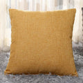 Solid Color Faux Linen Throw Pillow Cover by Axyaa - Modern Home Decor Square Pillow Case