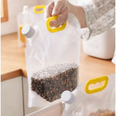 Axyaa Reusable Storage Bags with Handle and Nozzle, Leak Proof Freezer Bag