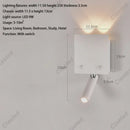 Axyaa Rotating Wall Lamp with USB Port for Bedside, Study, and Decor