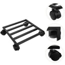 Axyaa Mobile Plant Stand Tray with Wheels - Rectangular Iron Base for Heavy Plants