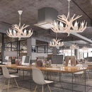 Axyaa Antler Pendant Chandelier: Industrial Deer Horn Light Fixture