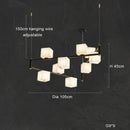 Axyaa White Marble LED Pendant Light for Luxurious Villa Decor