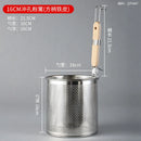Axyaa Stainless Steel Wooden Handle Funnel Spoon for Cooking and Fishing