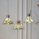 Axyaa Nordic Modern LED Flower Glass Copper Hanging Lamp for Home Decor