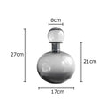 Axyaa Glass Ball Cap Vase: Modern Home Decor Desk Floral Hydroponics Arrangement