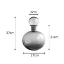 Axyaa Glass Ball Cap Vase: Modern Home Decor Desk Floral Hydroponics Arrangement