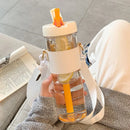 Axyaa 800ml Portable Water Bottle with Straw and Infuser for Bubble Tea