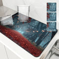 Axyaa Autumn Park Kitchen Drain Pad, Heat Resistant Dish Drying Mat