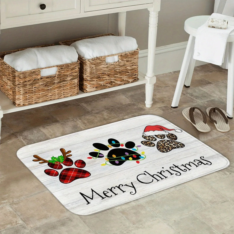 Axyaa Christmas Home Decoration Door Mat - Absorbent & Non-Slip Soft Floor Mat