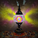 Axyaa Vintage Turkish Mosaic Table Lamp Handcrafted Art Deco Bedside Night Light