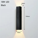 Axyaa Outdoor Waterproof Wall Sconce | 18W LED Aluminum Lamp for Courtyard Bedroom