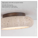 Axyaa Retro Balcony LED Ceiling Chandelier Stones Home Lighting Fixture