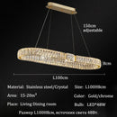 Axyaa Luxury Gold Metal Crystal LED Pendant Chandeliers for Home, Restaurant, Hotel