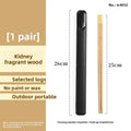Axyaa Solid Wood Chopstick Set - Premium Chinese Household Cutlery Box