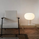 Axyaa White Mushroom Glass LED Desk Lamp for Modern Minimalist Home Decor