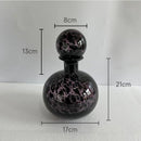 Axyaa Leopard Texture Glass Vase Modern Floral Arrangement Room Decor